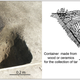 Photo and diagram of a funnel-shaped Viking tar pit.